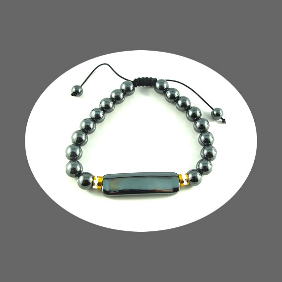 Simply Hematite adjustable Bracelet. 7 to 8 inch.